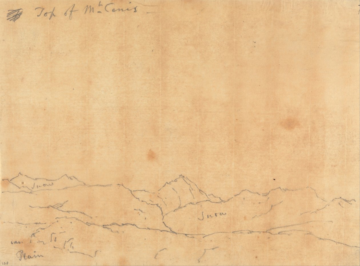 Vrchol hory Mt. Cenis od John Robert Cozens