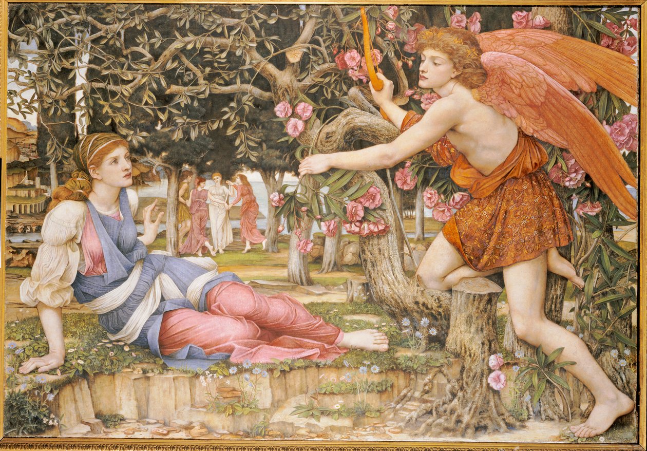 Láska a dívka, 1877 od John Roddam Spencer Stanhope