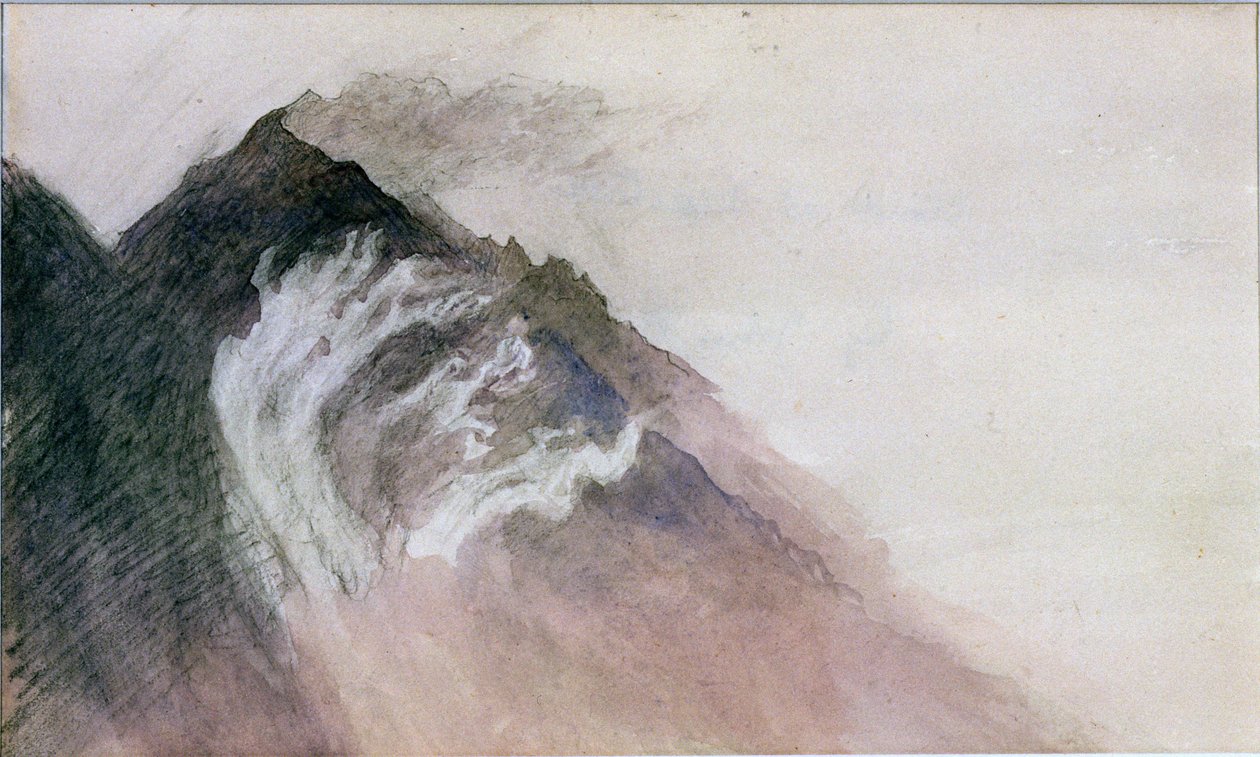 Chamonix, Mont Blanc (wc na papíře) od John Ruskin