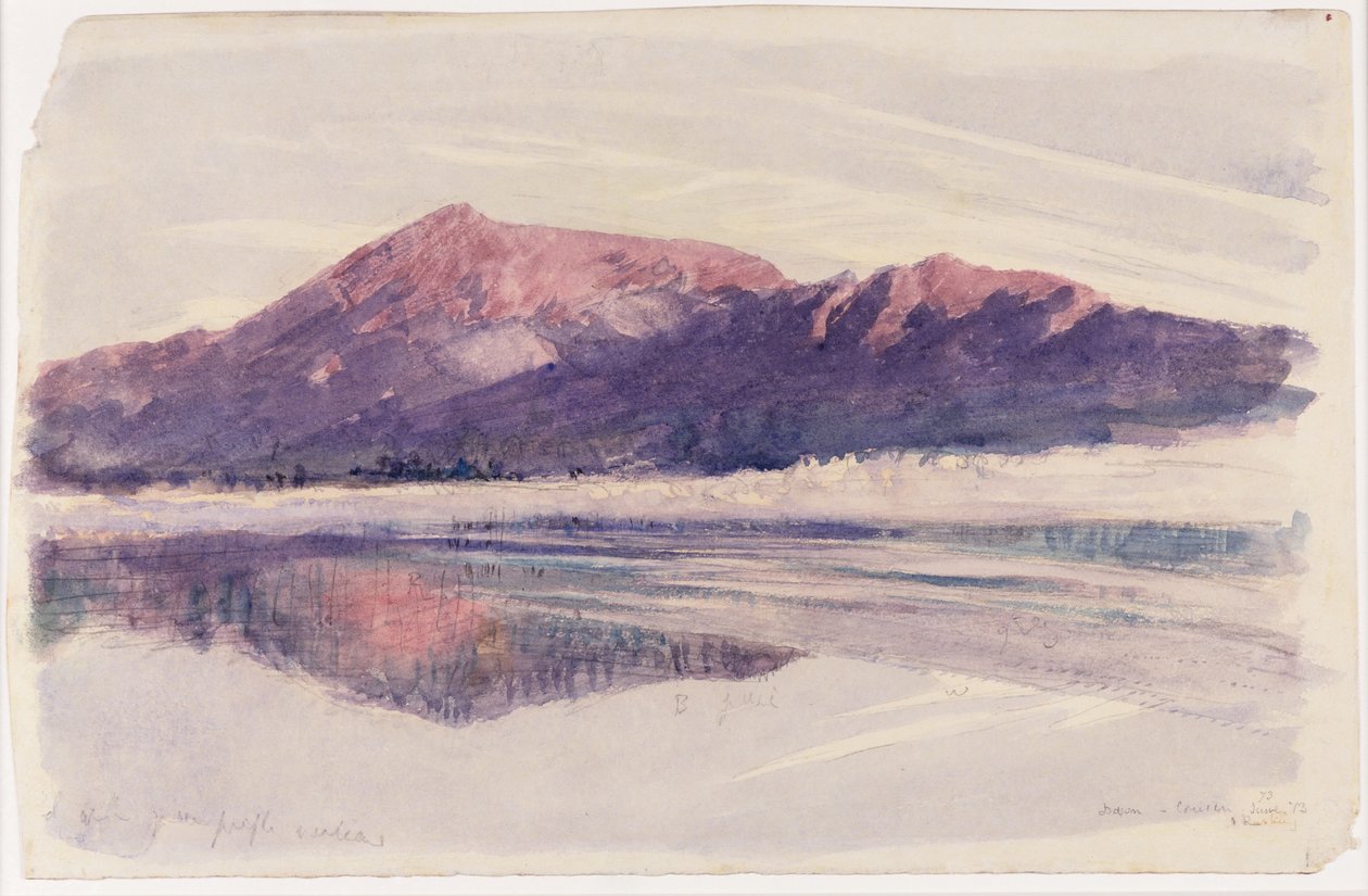 Dawn Coniston, 1873 (wc na papíře) od John Ruskin
