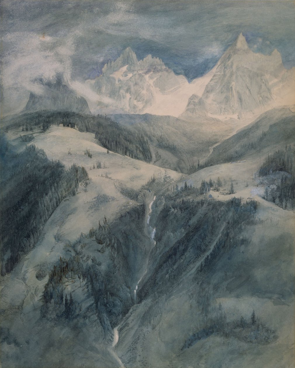 Kaskáda šílenství, Chamonix od John Ruskin