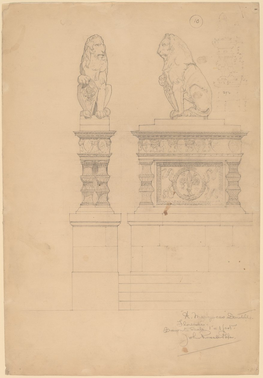 Il Marzocco, Donatello od John Russell Pope
