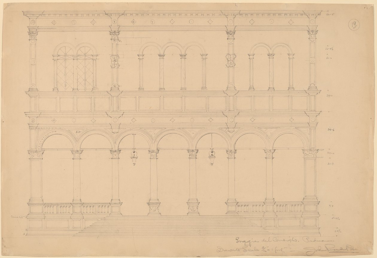Loggia del Consiglio, Padova od John Russell Pope