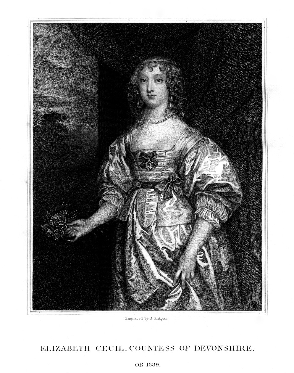 Elizabeth Cecil, hraběnka z Devonshire, 1824. od John Samuel Agar
