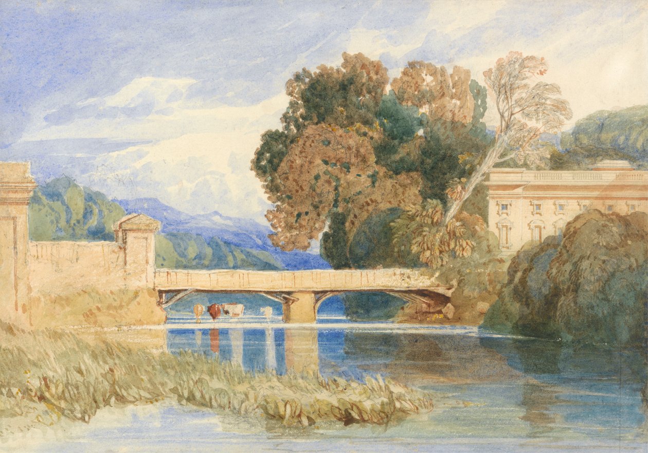 Chateau Navarre, poblíž Evreux, Normandie od John Sell Cotman