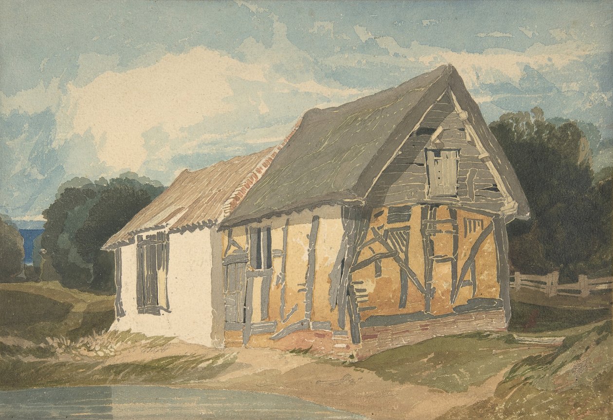 Hospodářská budova u rybníka, 1808-11. od John Sell Cotman