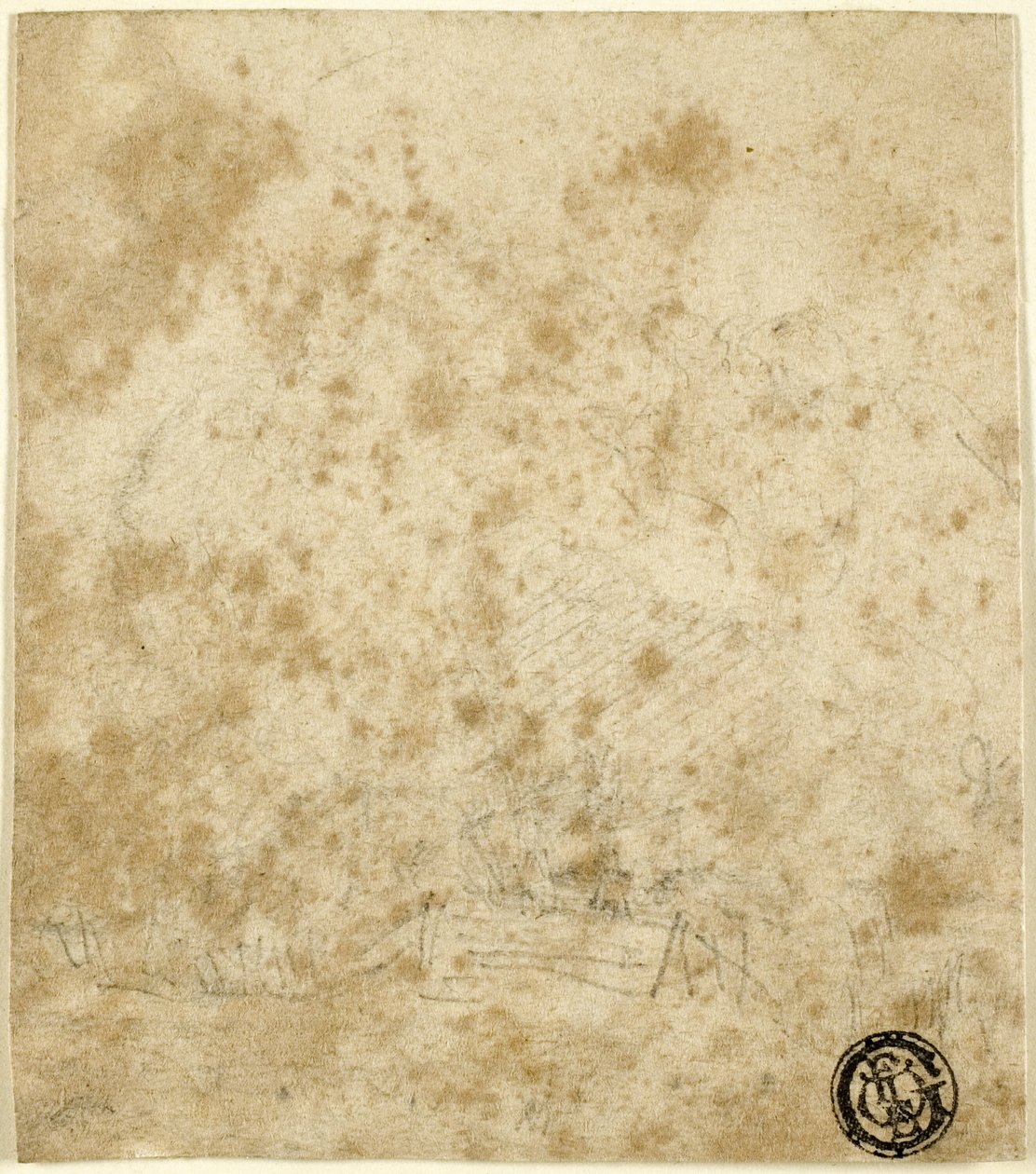 Nečitelný náčrtek od John Sell Cotman
