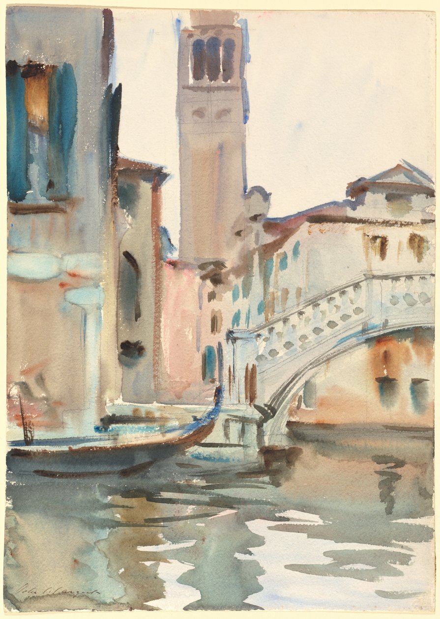 Most a Campanile, Benátky, 19021904. od John Singer Sargent