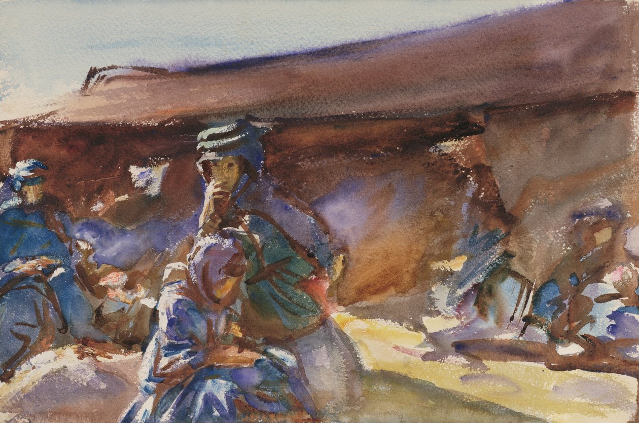 Černý stan (wc na papíře) od John Singer Sargent