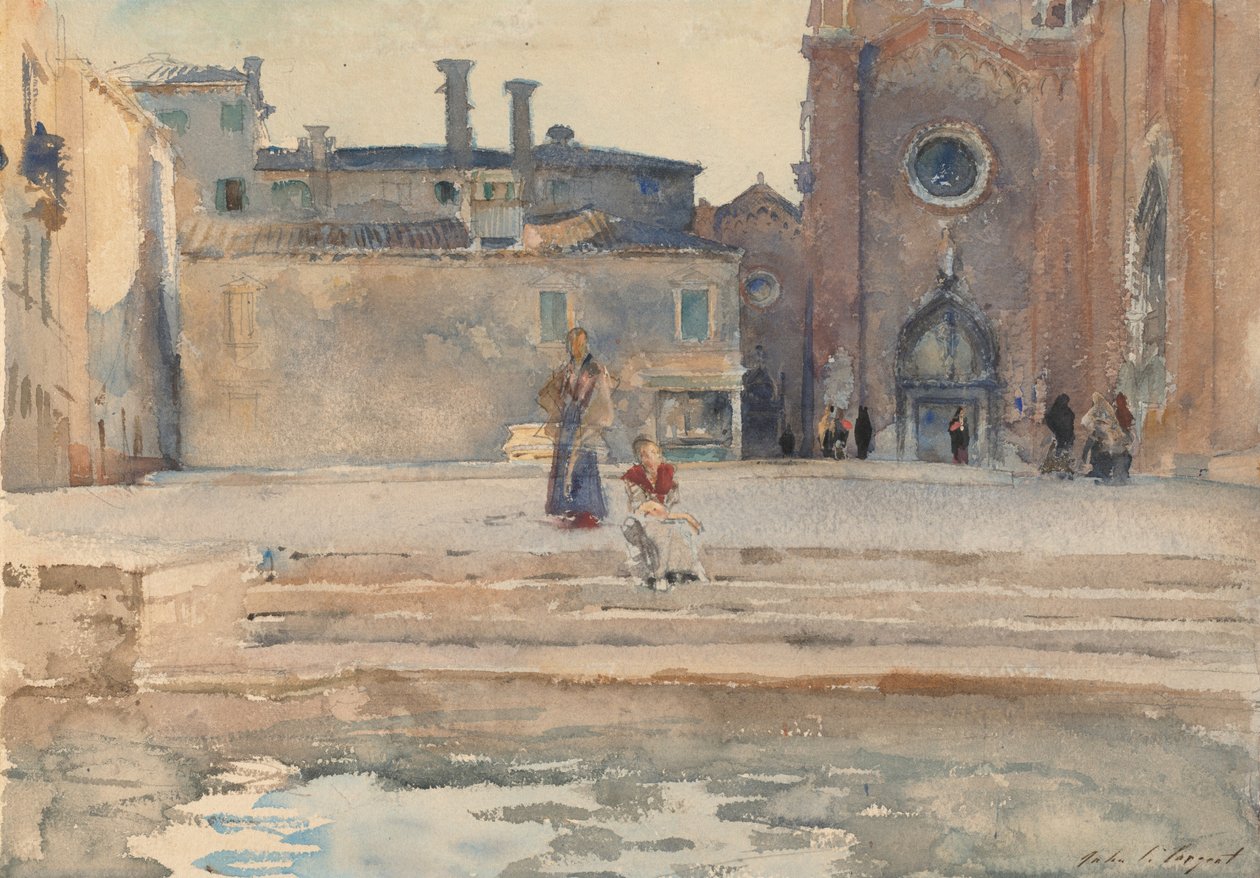Campo dei Frari, Benátky, c. 1880. od John Singer Sargent