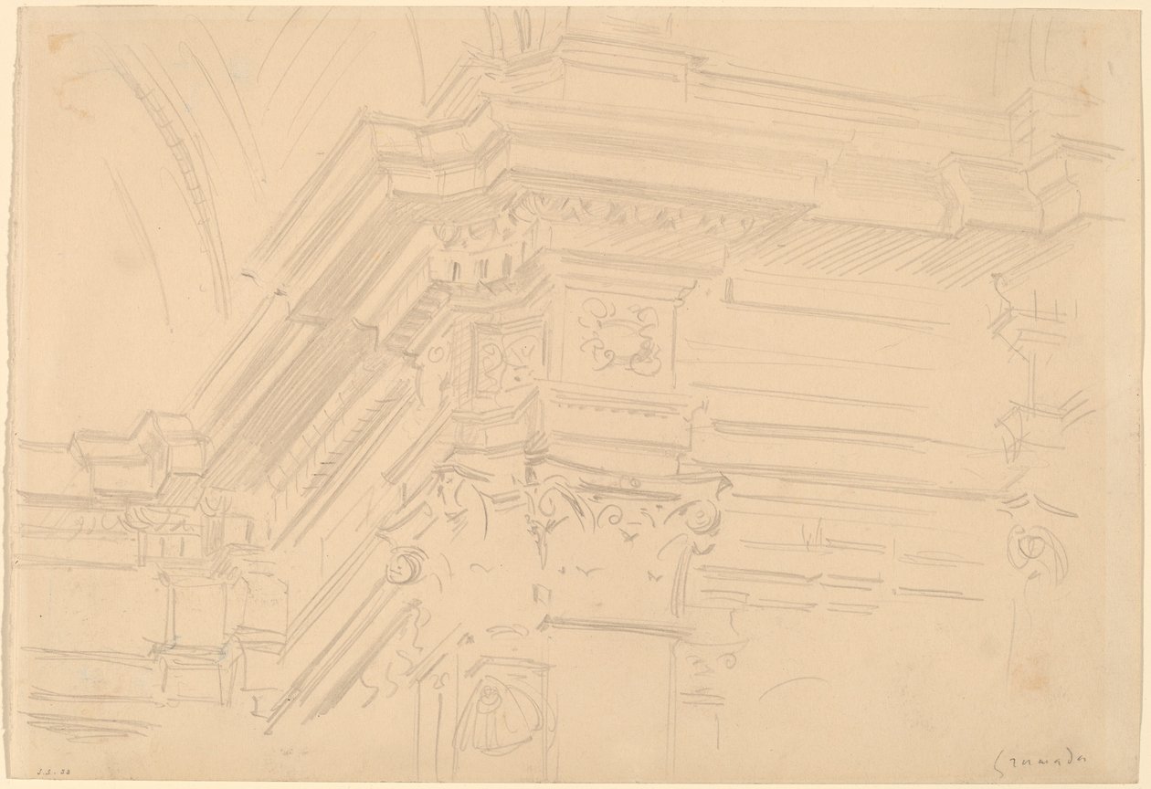 Královská kaple Entablature, Granada od John Singer Sargent