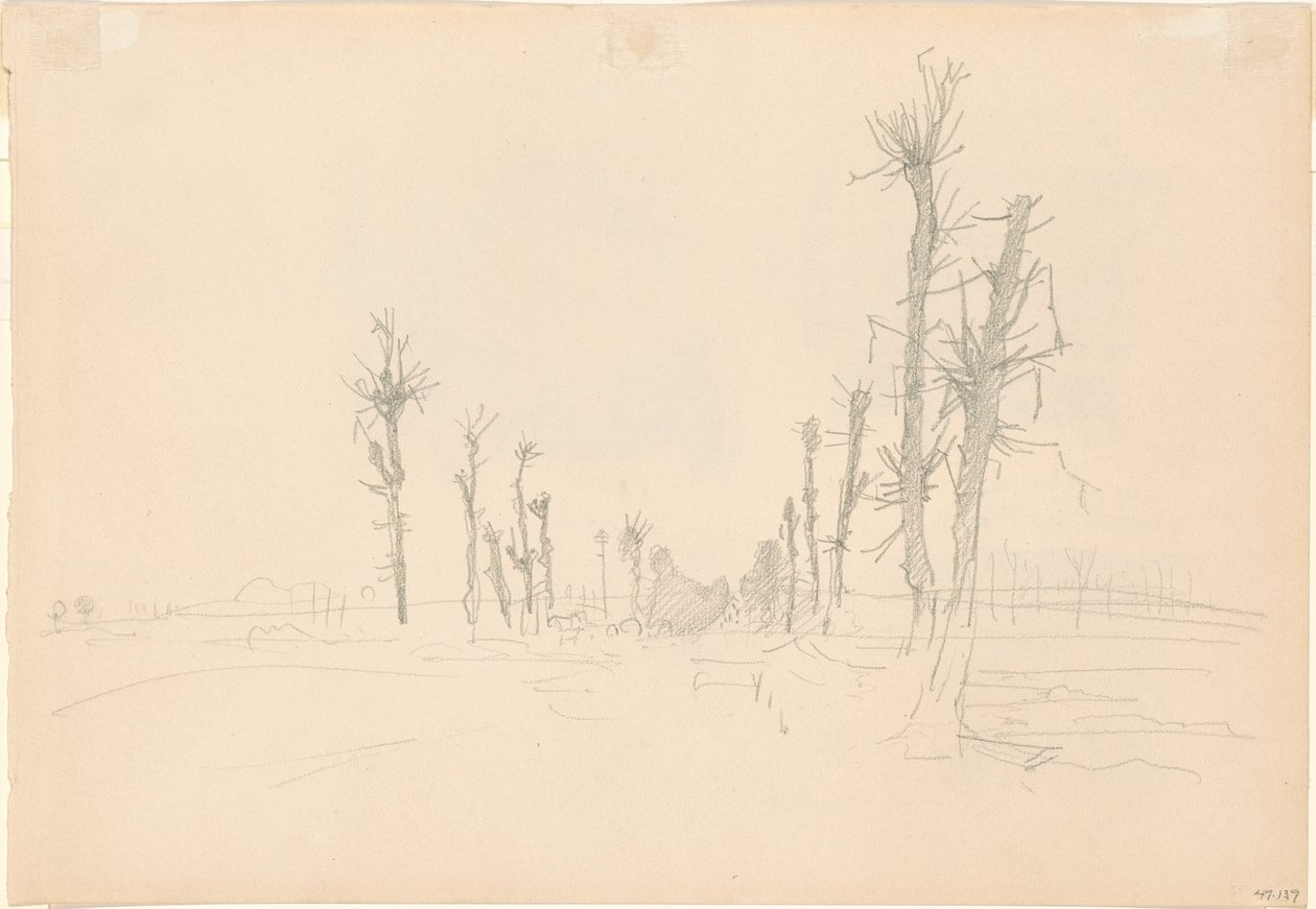 Devastovaná krajina [verso], 1918. od John Singer Sargent