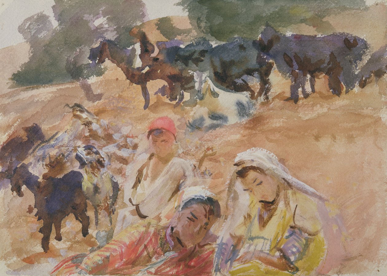 Pastýři (wc na papíře) od John Singer Sargent