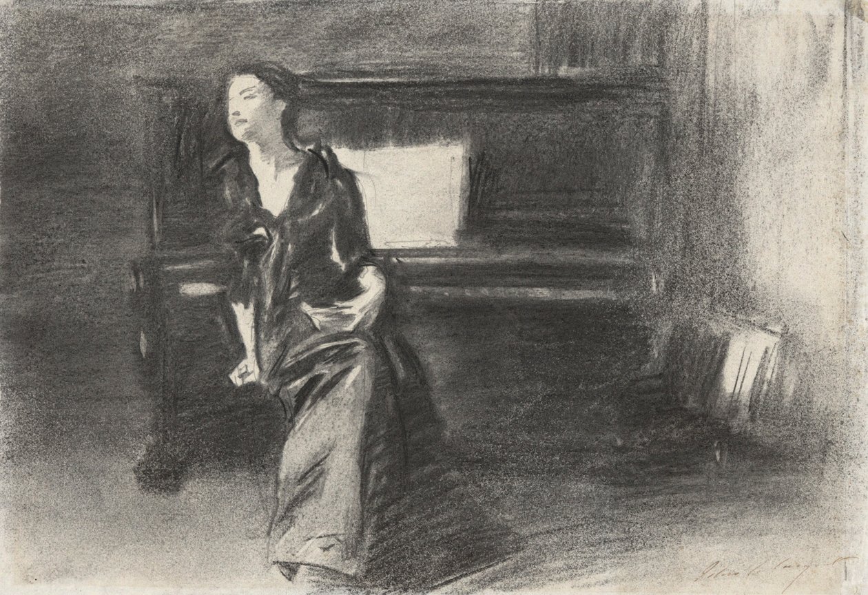 Dáma u klavíru od John Singer Sargent