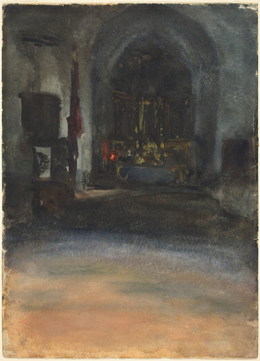 Interiér španělského kostela, c. 1880. od John Singer Sargent