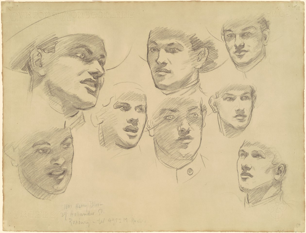 Studie pro "Vstup do války" od John Singer Sargent