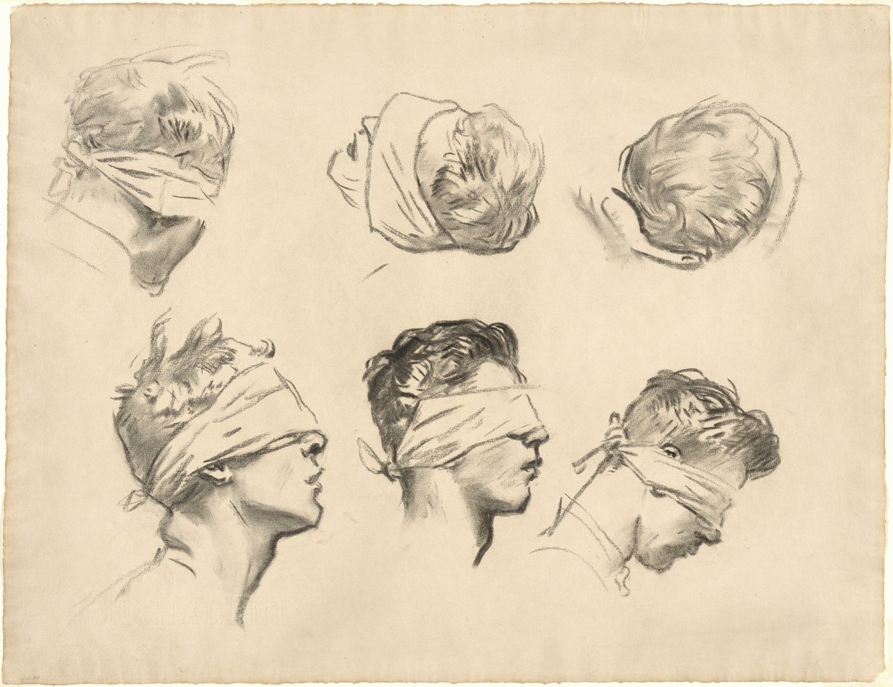 Studie pro "Gassed" od John Singer Sargent