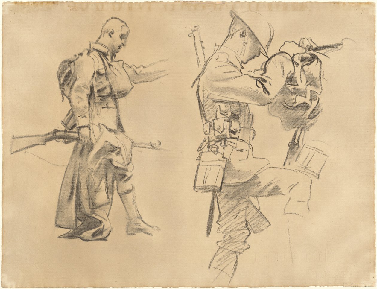 Studie pro "Gassed" [recto] od John Singer Sargent