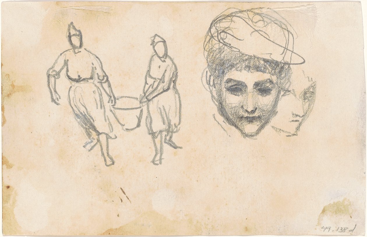 Studie o sedlácích [verso], 1870-1872. od John Singer Sargent