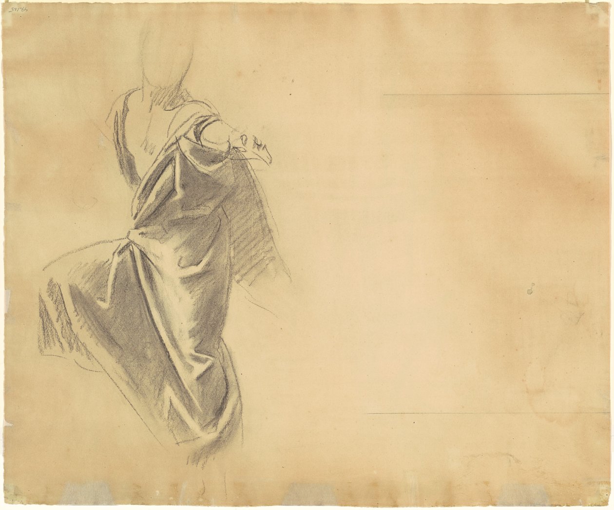 Studie soukenictví [verso], 1920-1922. od John Singer Sargent