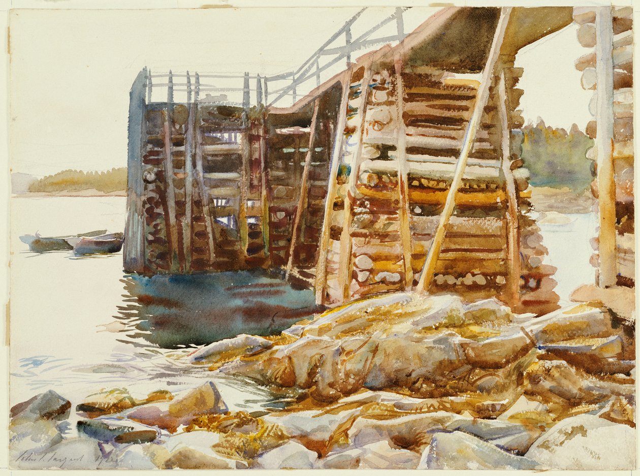 Wharf v Ironbound, 1922 od John Singer Sargent