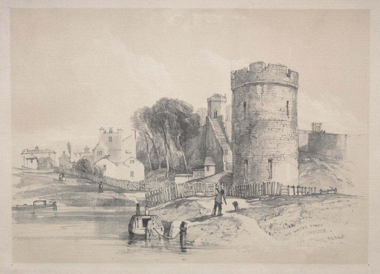 Vodárenská věž, Chester od John Skinner Prout