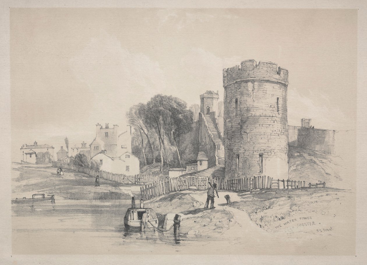 Vodárenská věž, Chester. od John Skinner Prout