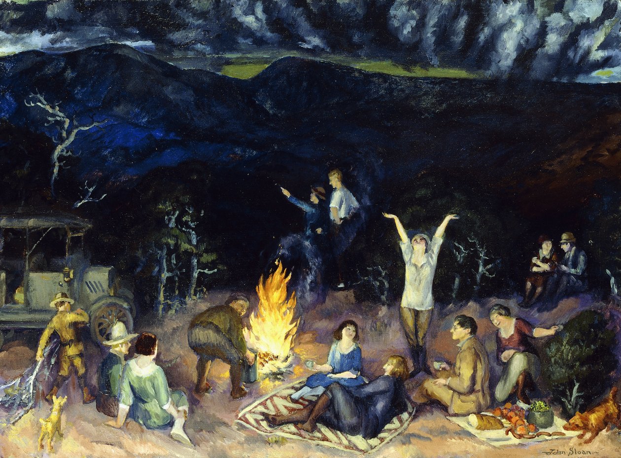 Piknik na hřebeni od John French Sloan