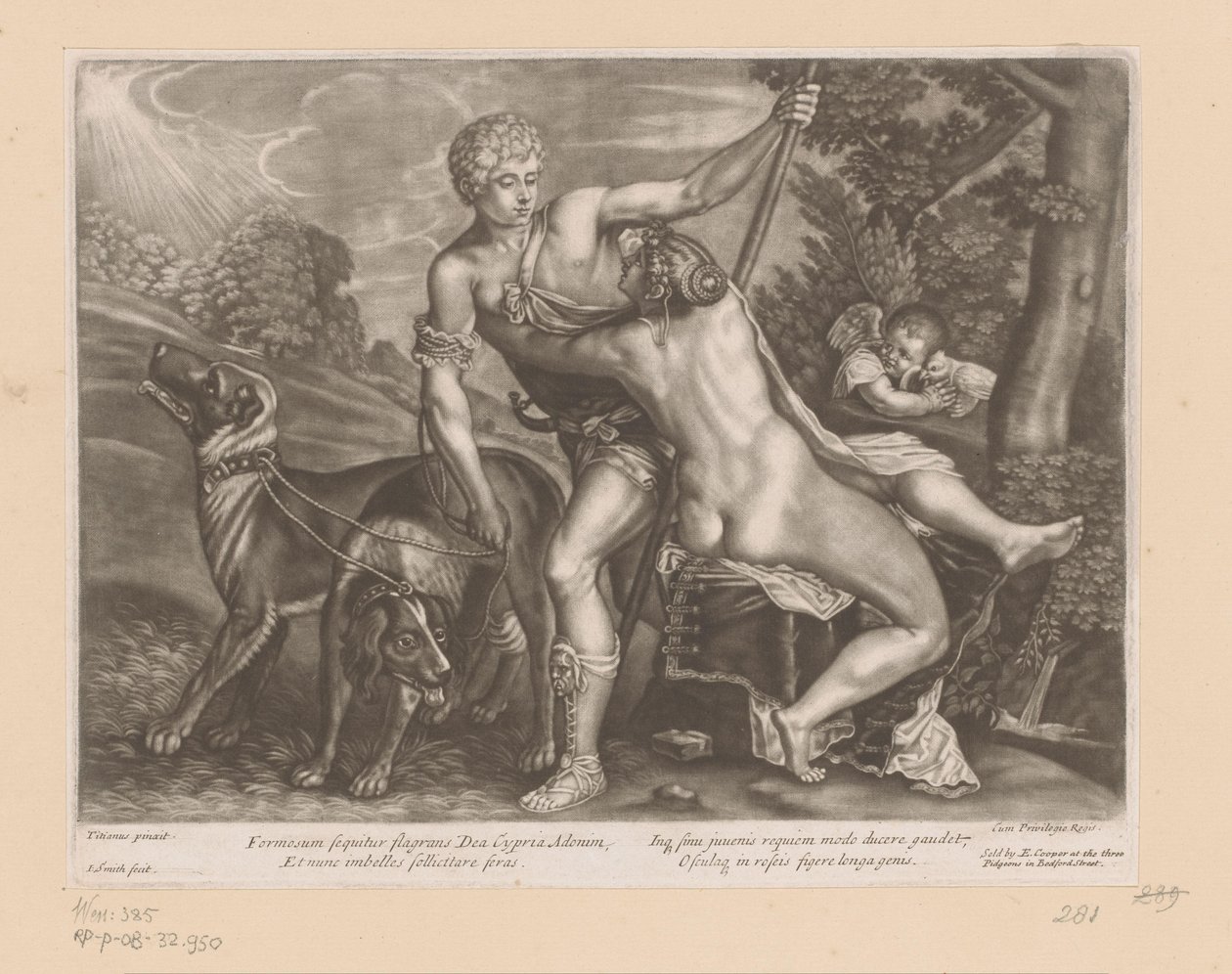 Venuše a Adonis od John Smith