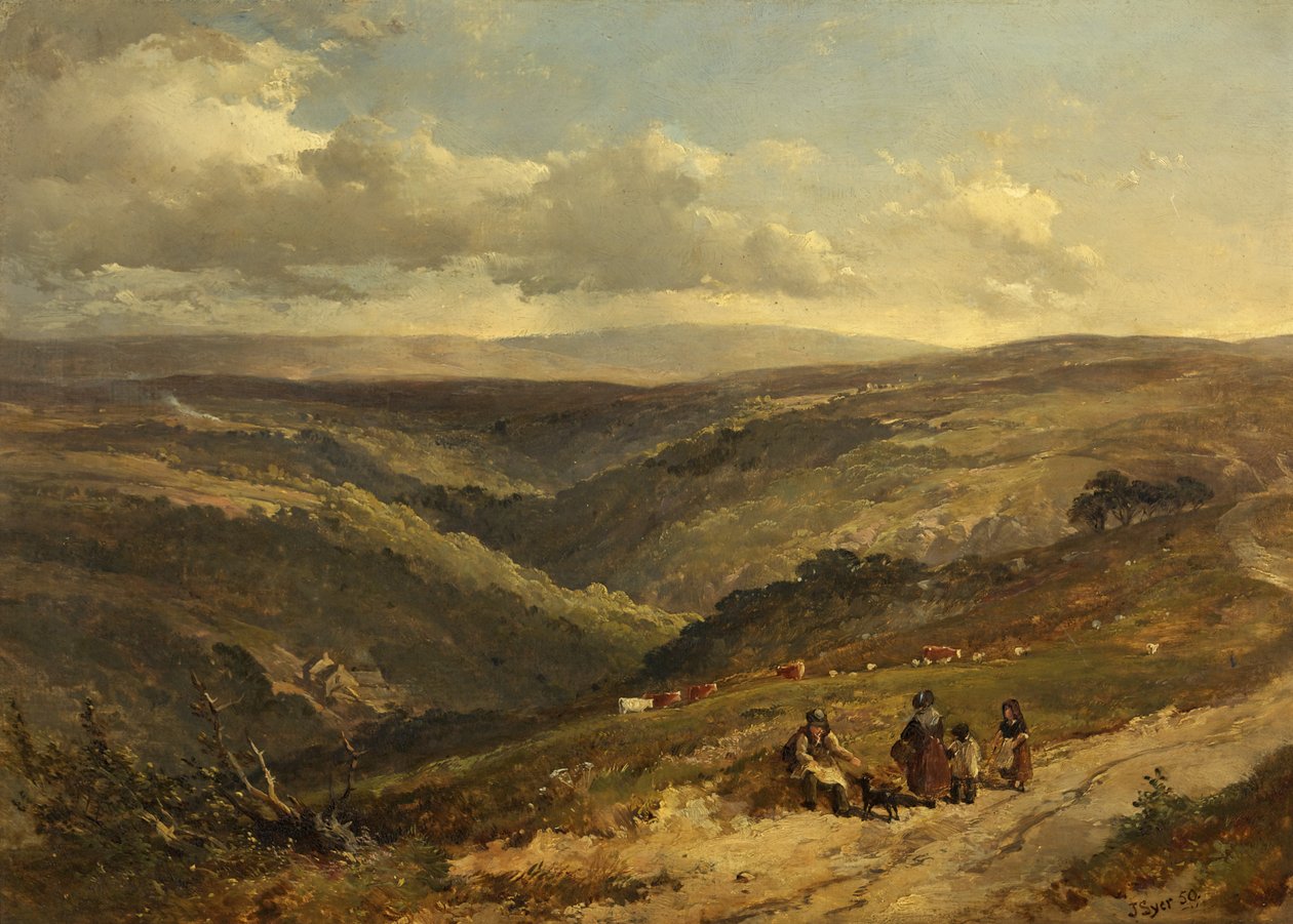 Porlock Road a Doone Valley od John Syer