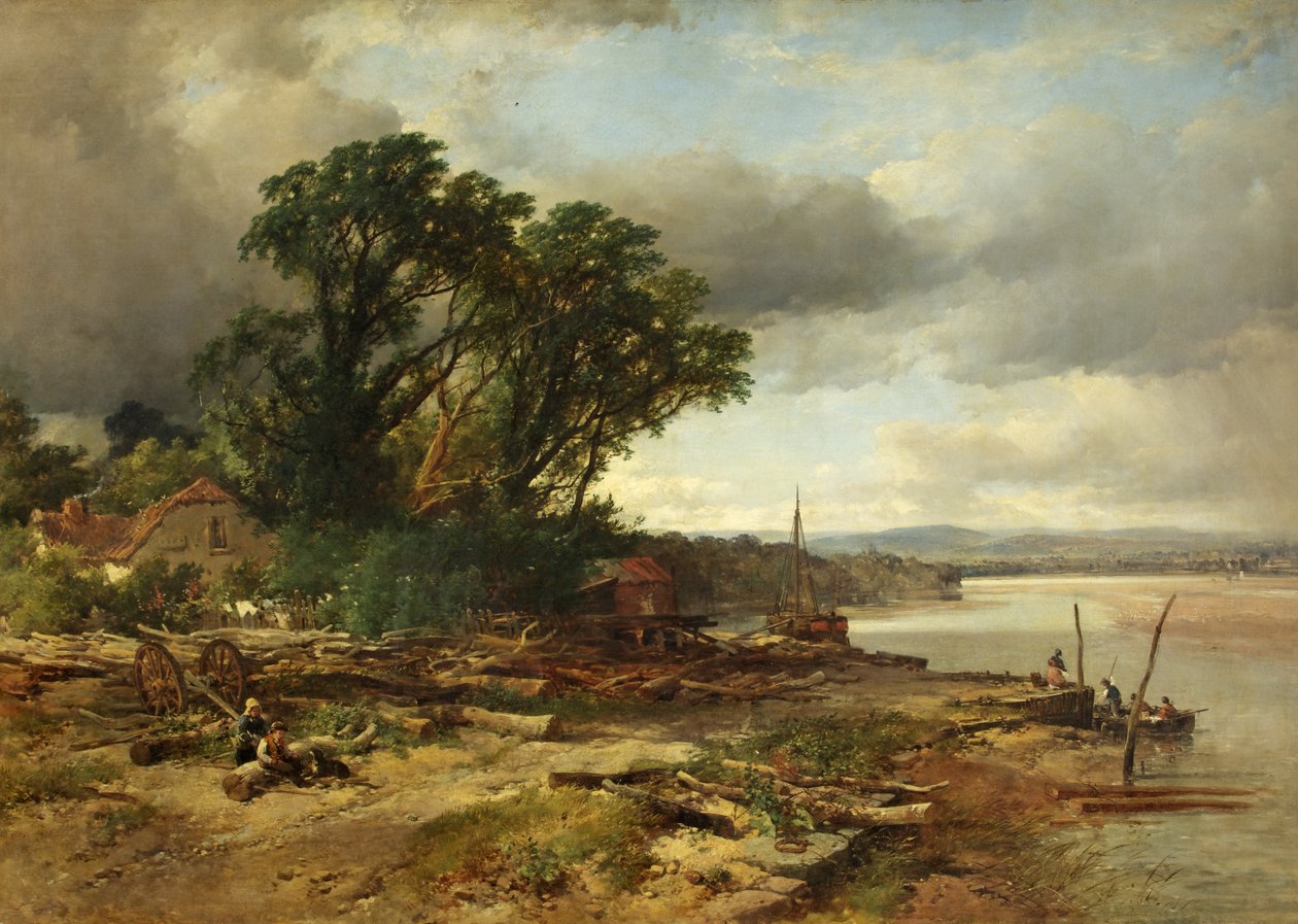 Řeka Avon (olej na plátně) od John Syer