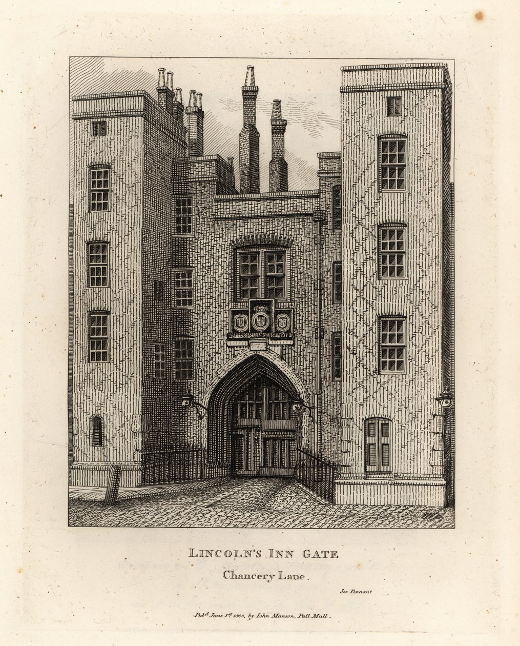 Lincoln’s Inn Gate, Chancery Lane, Londýn od John Thomas Smith