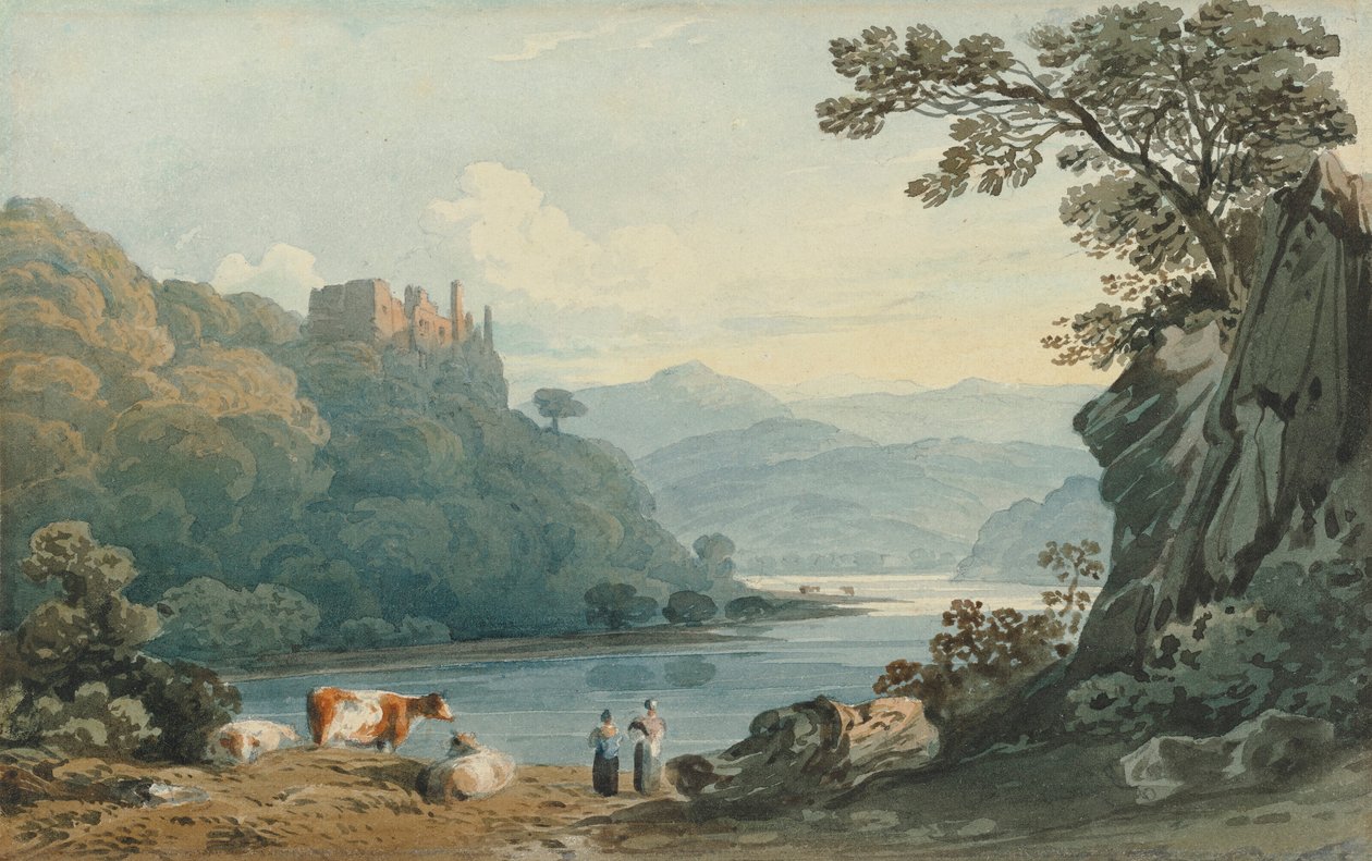 Hrad Berry Pomeroy, Devon od John Varley