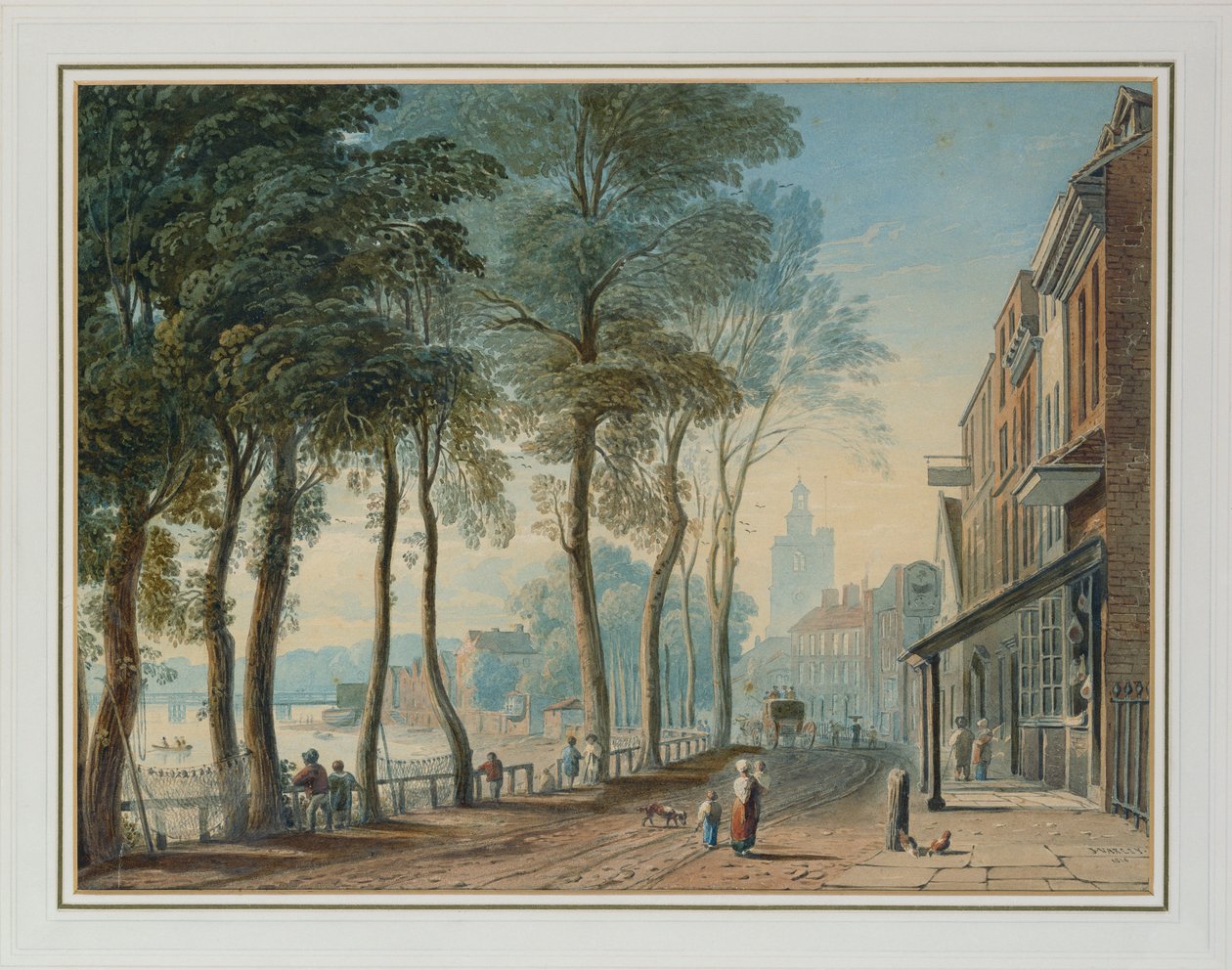 Cheyne Walk, Chelsea, 1816 od John Varley