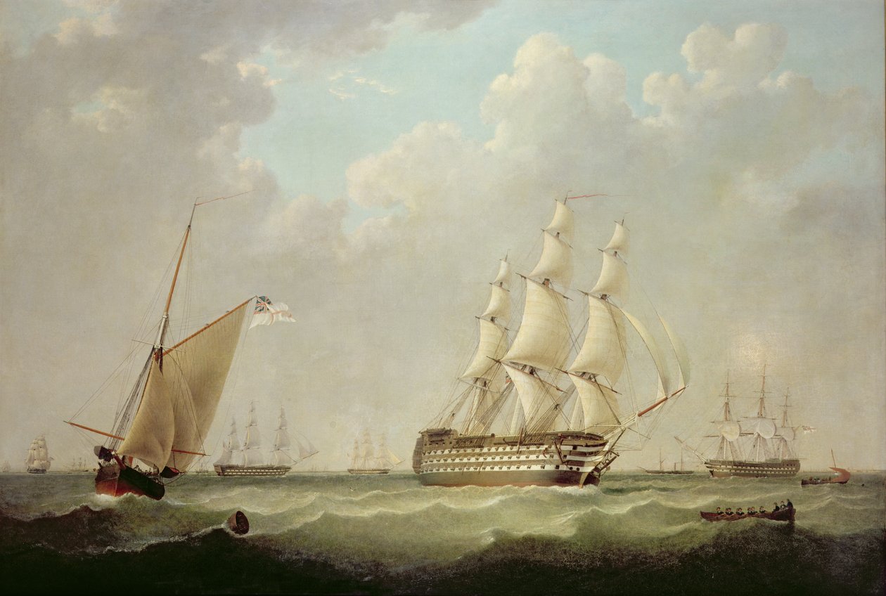 H.M.S. Britannia, 1847 (op) od John Ward of Hull