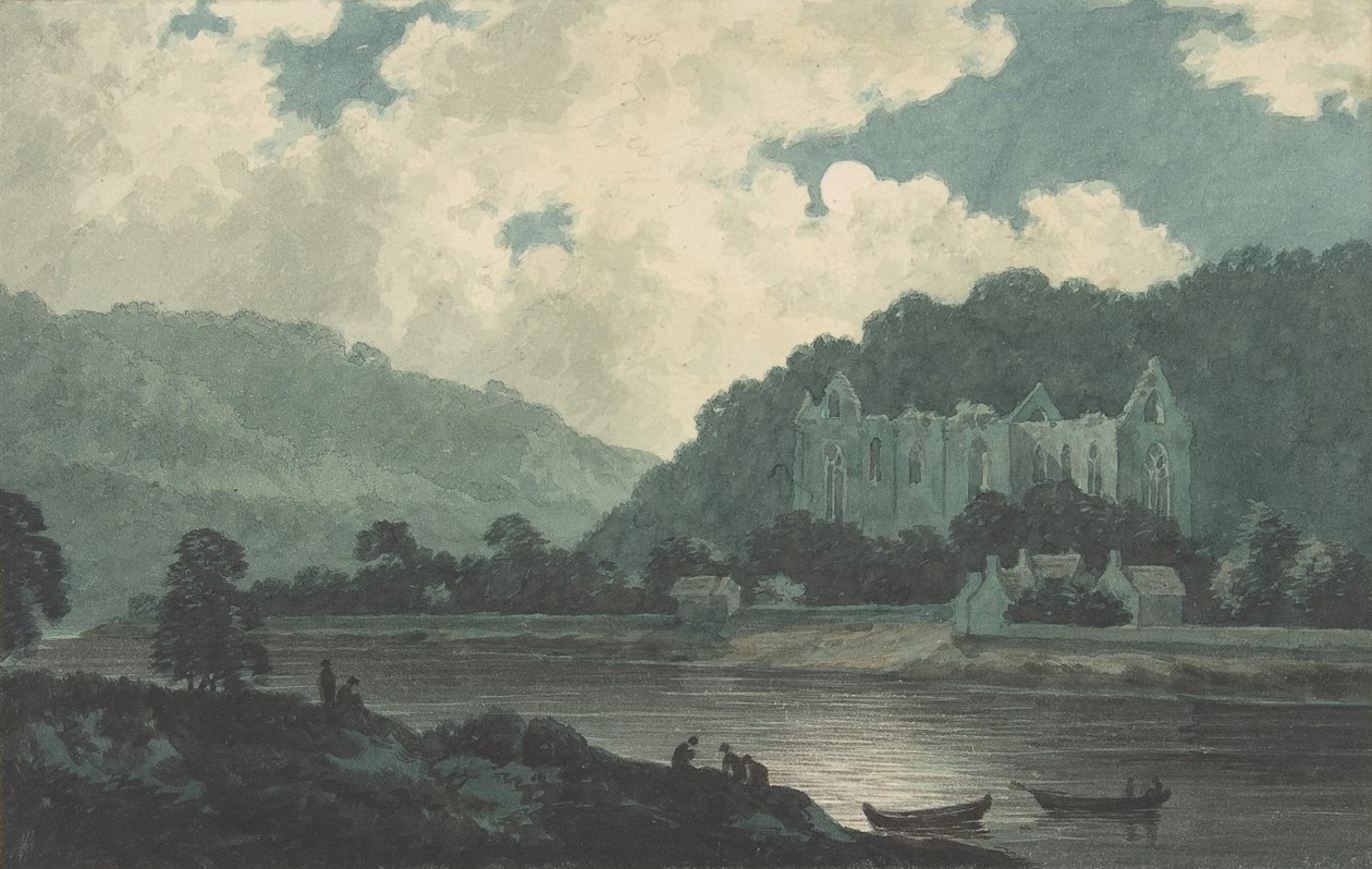 Tintern Abbey by Moonlight, ca. 1789. od John Warwick Smith