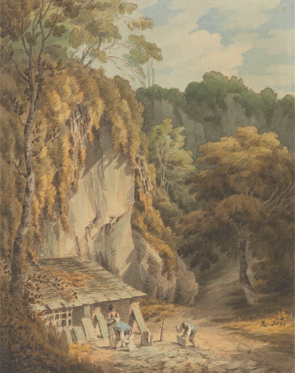 Slate Quarry ve Widecombe, Devon od John White Abbott
