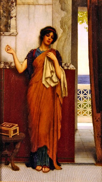 Stitch in Time (Nečinné myšlenky) od John William Godward