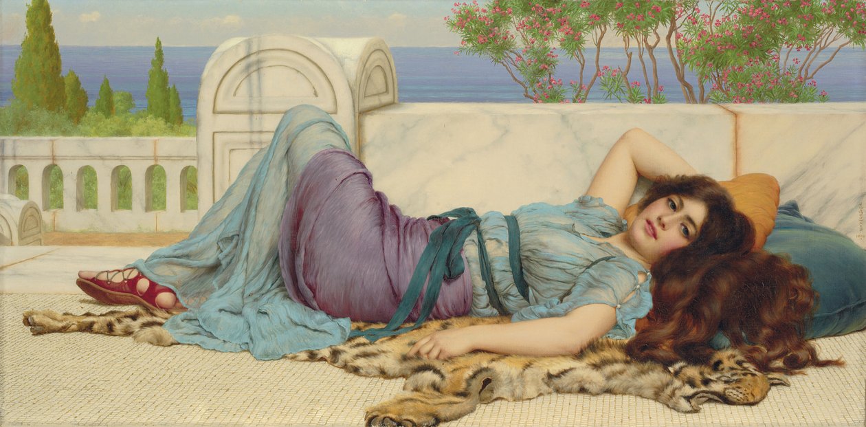 Mischief and Repose, 1909 od John William Godward