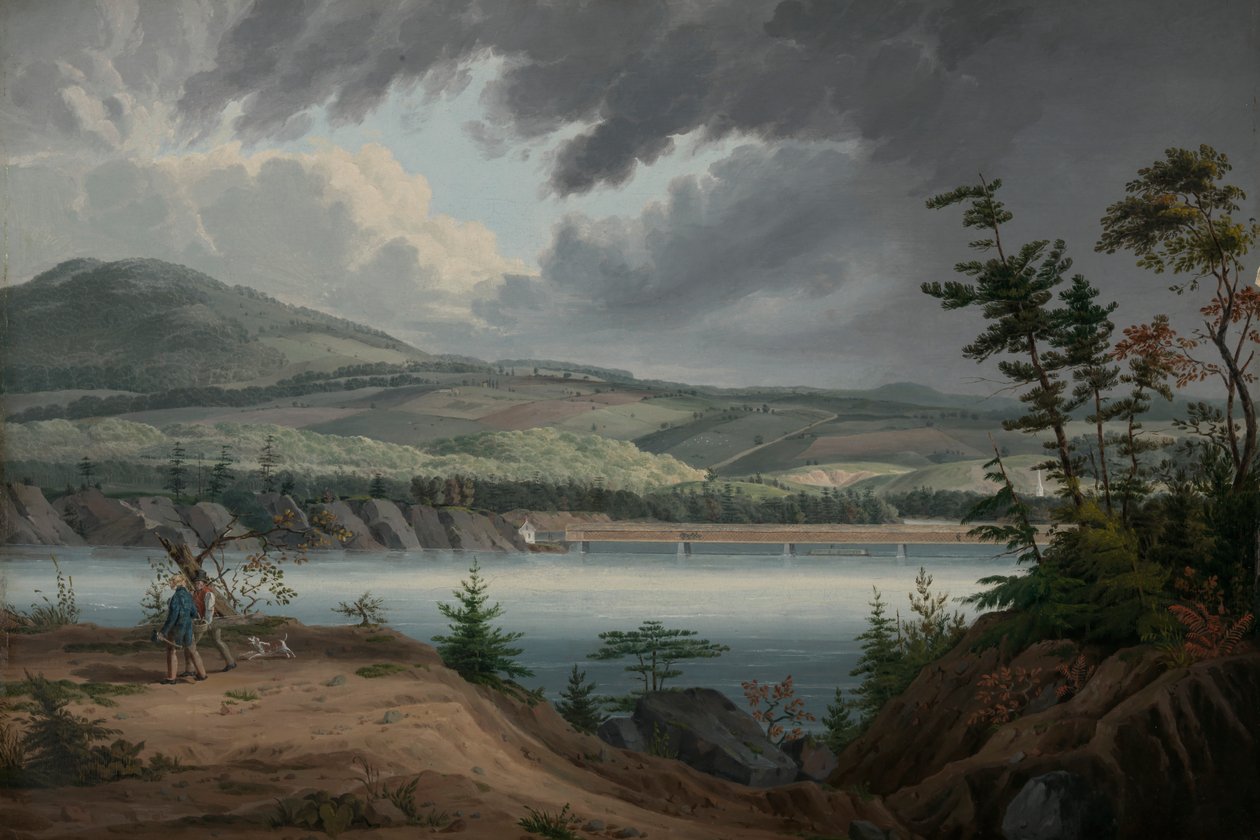 Pohled na Cohoes, ca. 1820. od John William Hill