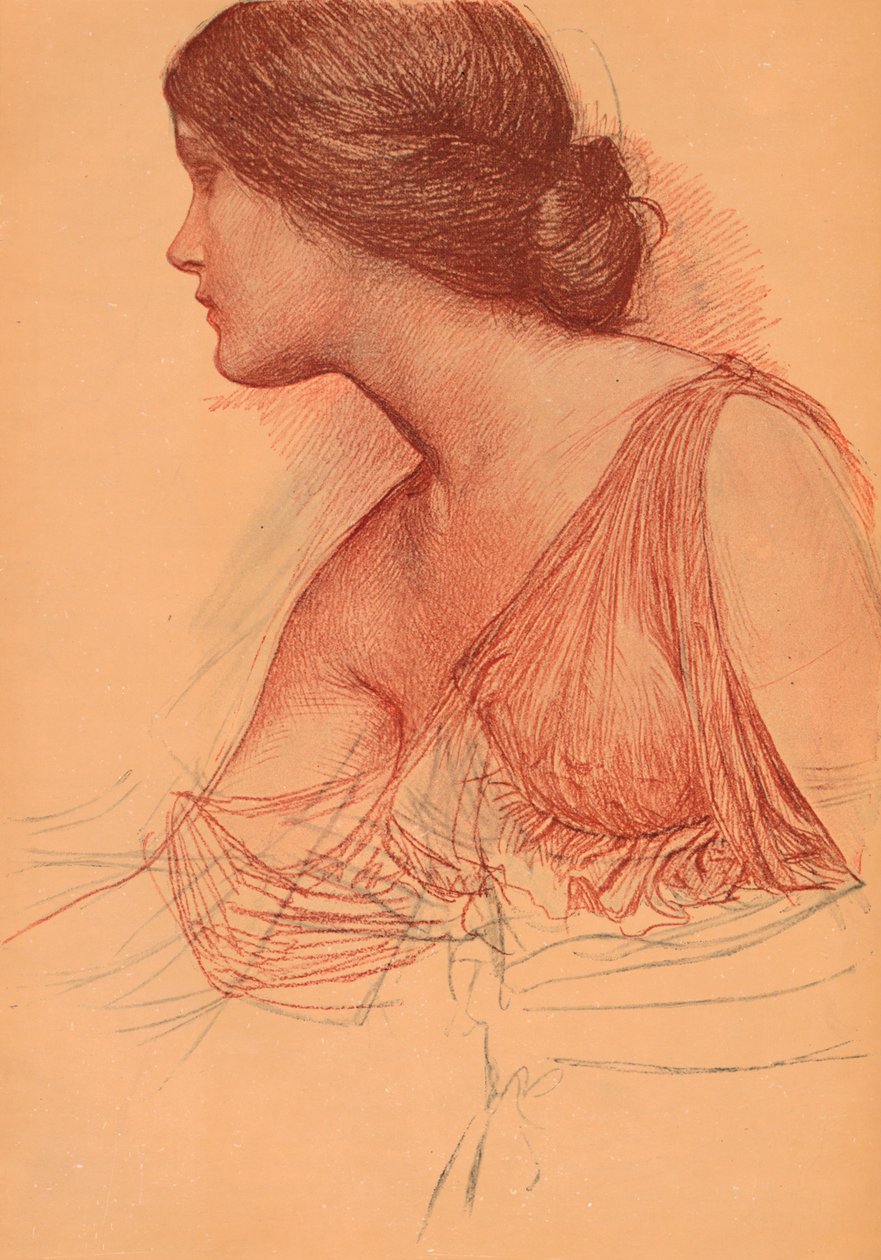 Ze studie v sangvinici, c1899 od John William Waterhouse