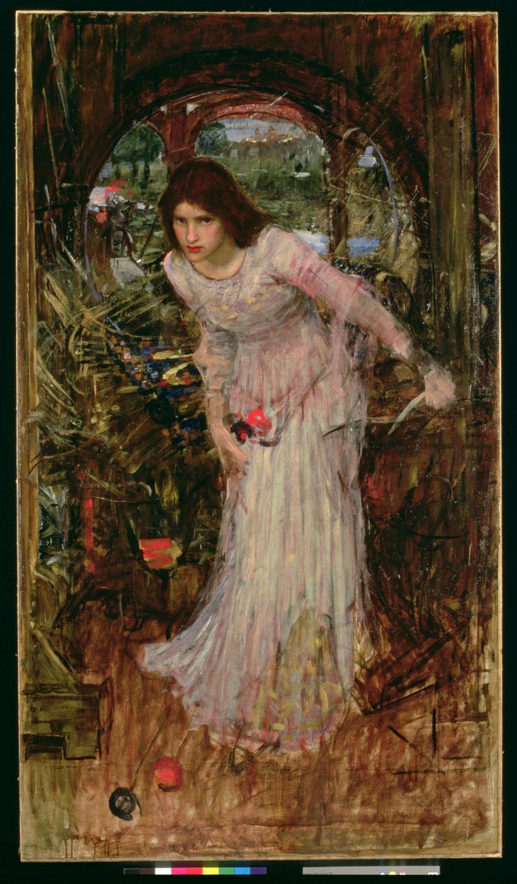 Paní ze Shalott, kolem roku 1894 od John William Waterhouse