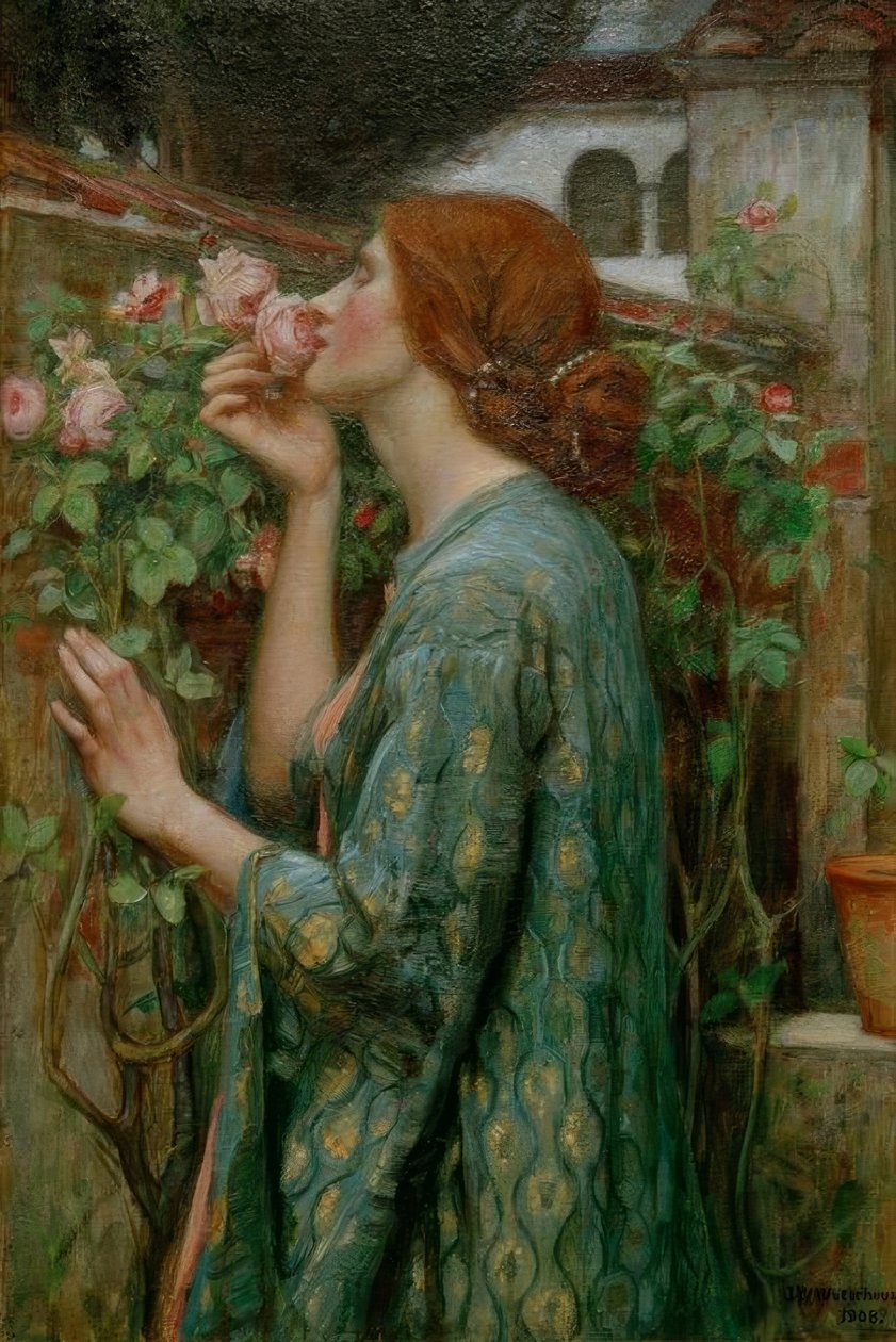 Duše růže od John William Waterhouse