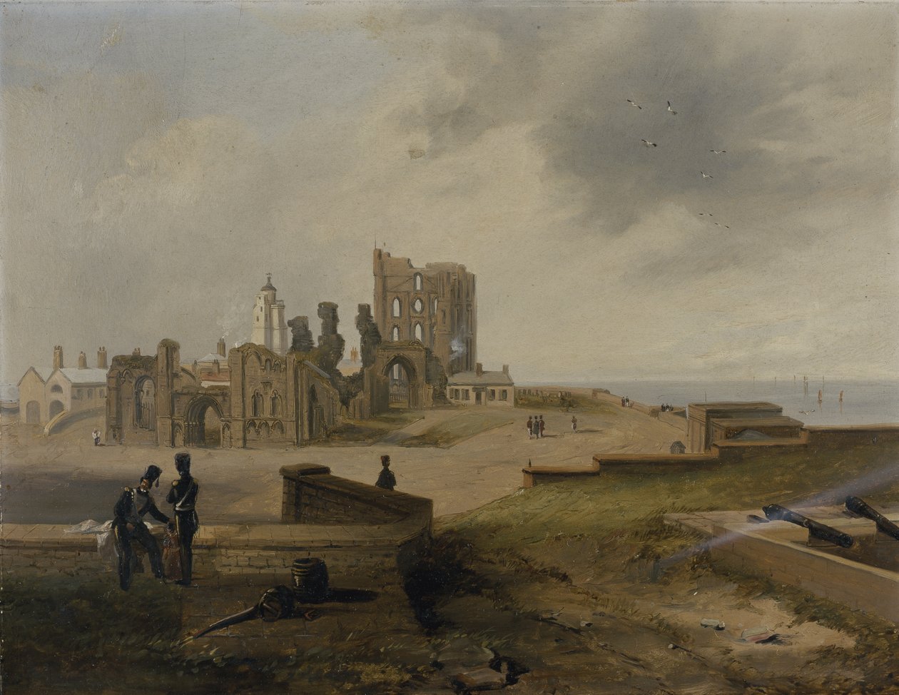 Tynemouthské převorství z východu od John Wilson Carmichael