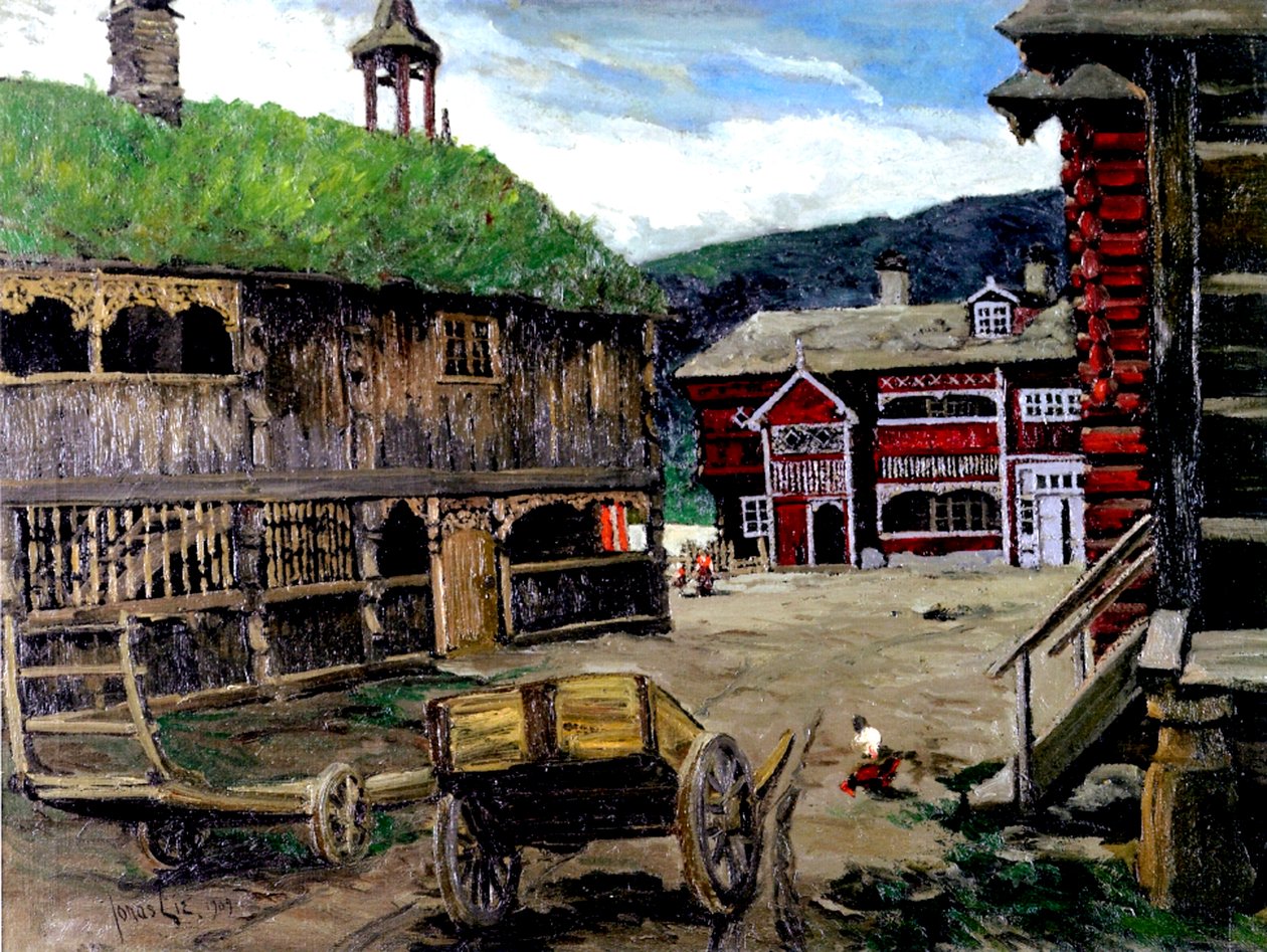 Norská vesnice, 1909 od Jonas Lie