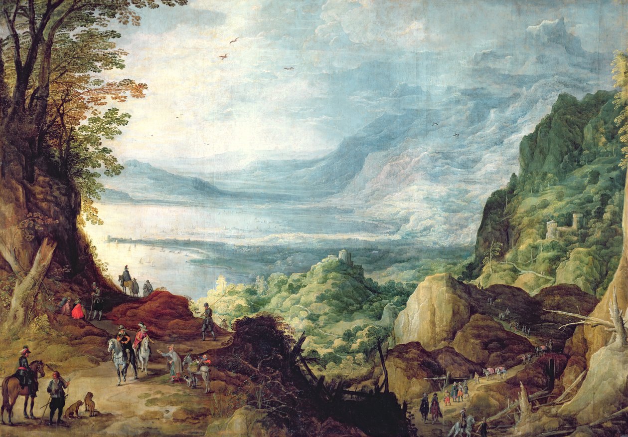 Krajina s mořem a horami od Joos or Josse de Momper
