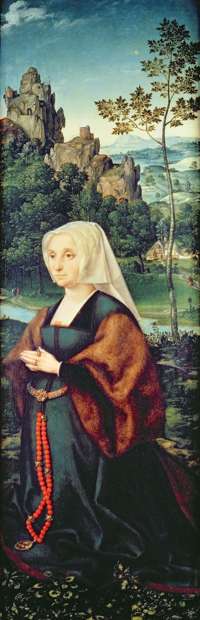 Manželka dárce klečícího u řeky (pár 155176) od Joos van Cleve