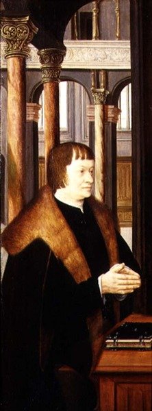 Dárce (křídlo triptychu) od Joos van Cleve
