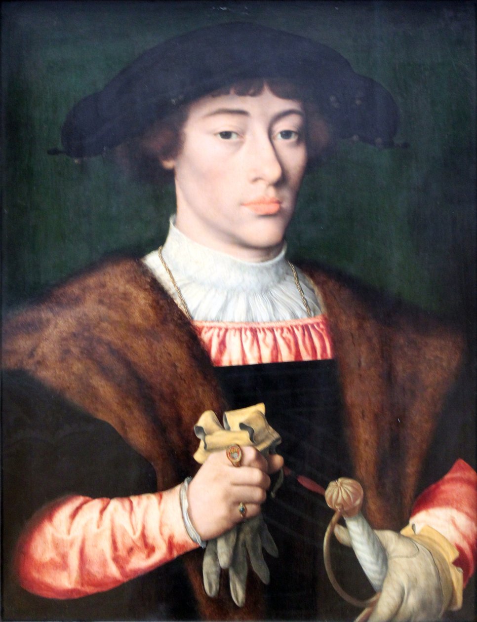 Portrét mladého muže od Joos van Cleve