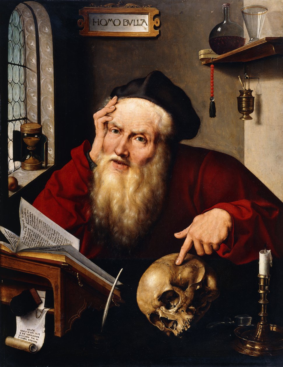 Svatý Jeroným ve své pracovně, od Joos van Cleve